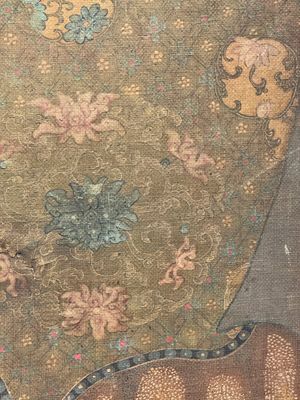 Chinese school: 'Deity and foo dog', ink and colour on silk, 16/17th C. — photo 12