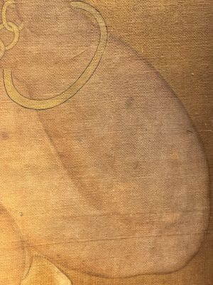 Chinese school: 'Deity and foo dog', ink and colour on silk, 16/17th C. — photo 5