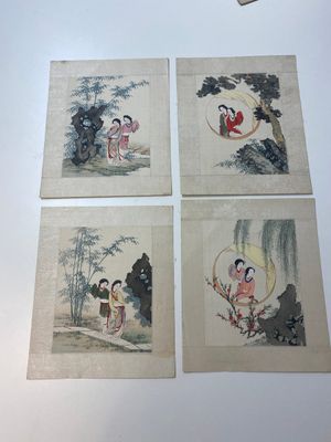 Chinese school: Dertien diverse werken, inkt en kleur op papier en zijde, gesigneerd Xiaocun 晓邨 en Futing 富廷, 19/20e eeuw — foto 5