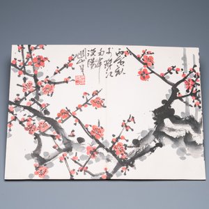 Chinese school: Een album met twaalf schilderingen met handtekeningen van beroemdheden, w.o. Zhao Shaoang 趙少昂, inkt en kleur op papier, gedateerd 1944 — foto 13