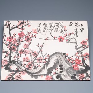 Chinese school: Een album met twaalf schilderingen met handtekeningen van beroemdheden, w.o. Zhao Shaoang 趙少昂, inkt en kleur op papier, gedateerd 1944 — foto 7