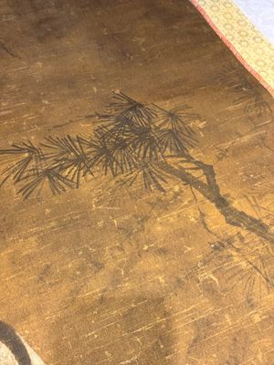 Chinese school: 'Eight cranes under a pine tree', ink and colour on silk, probably Qing — photo 10