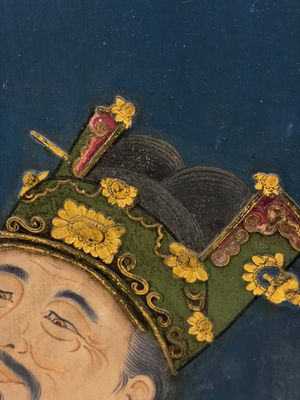 Chinese school: 'Elegant Lady and Dignitary', mixed media on paper, 20th C. — photo 13