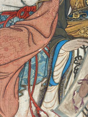 Chinese school: 'Elegant Lady and Dignitary', mixed media on paper, 20th C. — photo 8