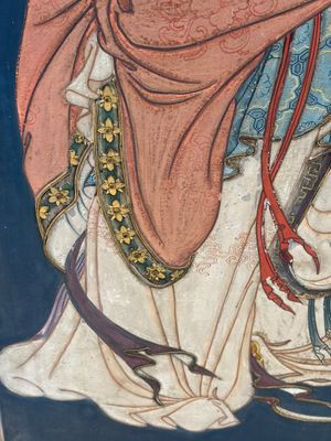 Chinese school: 'Elegant Lady and Dignitary', mixed media on paper, 20th C. — photo 9