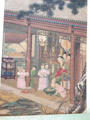 Chinese school: 'Emperor Qianlong with children', ink and colour on silk, 18/19th C. — photo 5