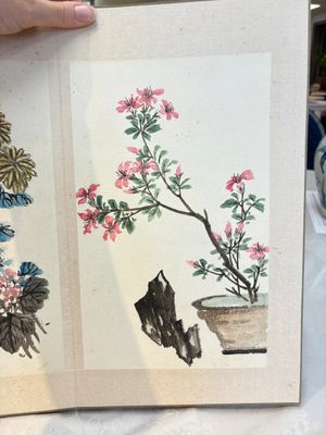 Chinese school: 'Flowers and calligraphies', writings with signatures of celebrities, ink and colour on paper — photo 12