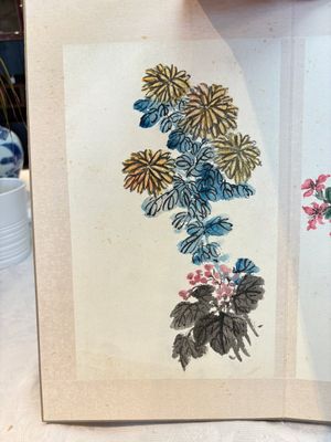 Chinese school: 'Flowers and calligraphies', writings with signatures of celebrities, ink and colour on paper — photo 13