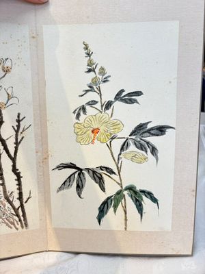 Chinese school: 'Flowers and calligraphies', writings with signatures of celebrities, ink and colour on paper — photo 16
