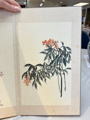 Chinese school: 'Flowers and calligraphies', writings with signatures of celebrities, ink and colour on paper — photo 8