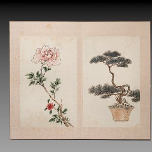 Chinese school: 'Flowers and calligraphies', writings with signatures of celebrities, ink and colour on paper — photo 5