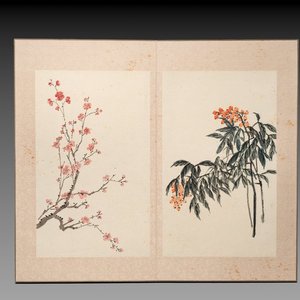 Chinese school: 'Flowers and calligraphies', writings with signatures of celebrities, ink and colour on paper — photo 9