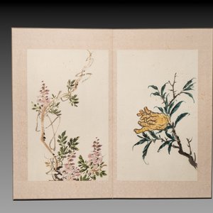 Chinese school: 'Flowers and calligraphies', writings with signatures of celebrities, ink and colour on paper — photo 10