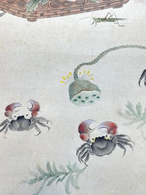 Chinese school: 'Flowers', ink and colour on paper, Cixi seal mark, 19th C. — foto 15