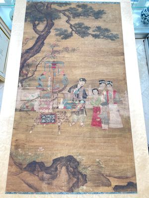Chinese school: 'Flowers', ink and colour on paper, Cixi seal mark, 19th C. — foto 20