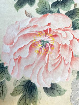 Chinese school: 'Flowers', ink and colour on paper, Cixi seal mark, 19th C. — foto 6