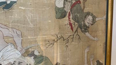 Chinese school: 'Folk tale', ink and colour on silk, 19th C. — photo 7