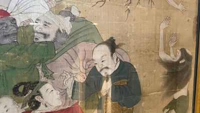 Chinese school: 'Folk tale', ink and colour on silk, 19th C. — photo 8