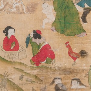 Chinese school: 'Folk tale', ink and colour on silk, 19th C. — photo 5