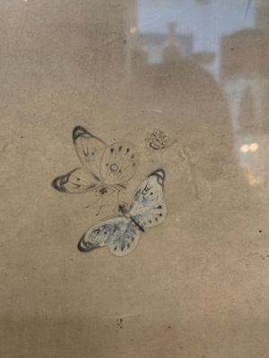 Chinese school: 'Four works with birds and insects near blossoming branches', ink and colour on paper, Republic — 照片 17