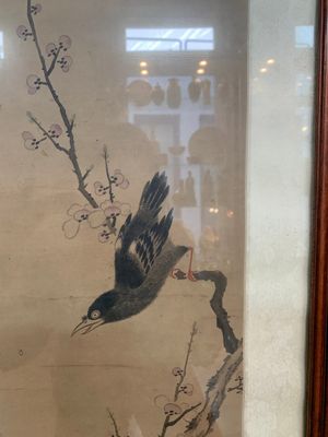 Chinese school: 'Four works with birds and insects near blossoming branches', ink and colour on paper, Republic — 照片 3