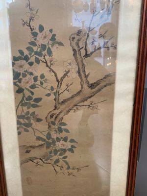Chinese school: 'Four works with birds and insects near blossoming branches', ink and colour on paper, Republic — 照片 4