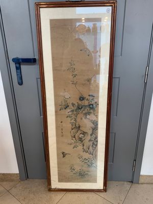 Chinese school: 'Four works with birds and insects near blossoming branches', ink and colour on paper, Republic — 照片 7