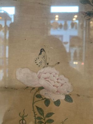 Chinese school: 'Four works with birds and insects near blossoming branches', ink and colour on paper, Republic — 照片 10