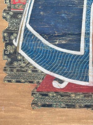 Chinese school: 'Full body portrait of a prince', ink and colour on silk, Qing — photo 3