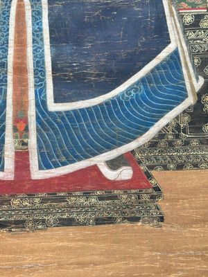 Chinese school: 'Full body portrait of a prince', ink and colour on silk, Qing — photo 4