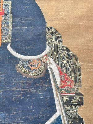 Chinese school: 'Full body portrait of a prince', ink and colour on silk, Qing — photo 5