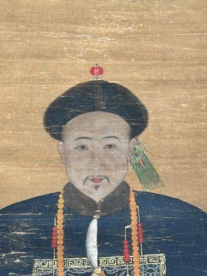 Chinese school: 'Full body portrait of a prince', ink and colour on silk, Qing — photo 7