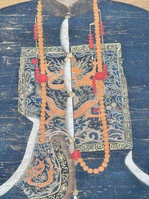 Chinese school: 'Full body portrait of a prince', ink and colour on silk, Qing — photo 8