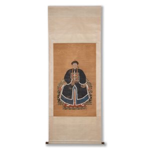Chinese school: 'Full body portrait of a prince', ink and colour on silk, Qing — photo 2