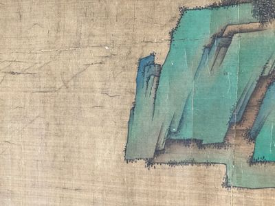 Chinese school: 'Gathering by the mountain', ink and colour on silk, 18/19th C. — 照片 9
