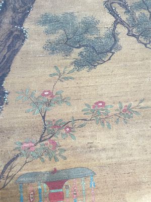 Chinese school: 'Gathering under the pine', ink and colour on silk, 18/19th C. — photo 14