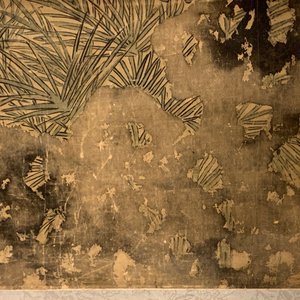 Chinese school, gesign. Hua Yan (1682-1756), inkt en kleur op papier: 'Wijzen in een bergwoud' — foto 43
