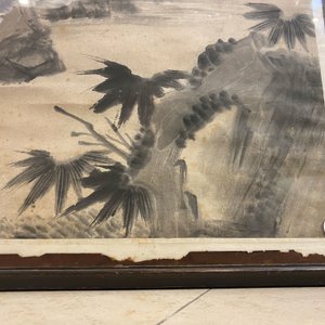 Chinese school, gesign. Su Liupeng (1791-1862), inkt en kleur op papier: 'Twee wijzen bij een rots' — foto 11