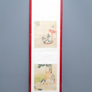 Chinese school, gesign. Yu Zhiding (1647-c.1709), inkt en kleur op zijde, gedat. 1711: acht pagina's uit een album — foto 3