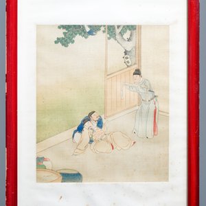 Chinese school, gesign. Yu Zhiding (1647-c.1709), inkt en kleur op zijde, gedat. 1711: acht pagina's uit een album — foto 8