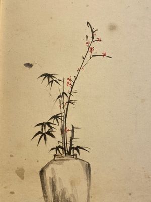 Chinese school, gesigneerd Zhang Daqian 張大千 (1898-1983): 'Een wijsgeer en kalligrafie', inkt en kleur op papier, gedateerd 1957 — foto 9