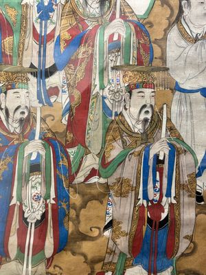 Chinese school: 'Godheden in de hemel', inkt en kleur op zijde, Qing — foto 9