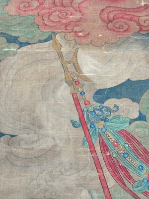 Chinese school: 'Great Heavenly King', ink and colour on silk, Ming or later — 照片 13