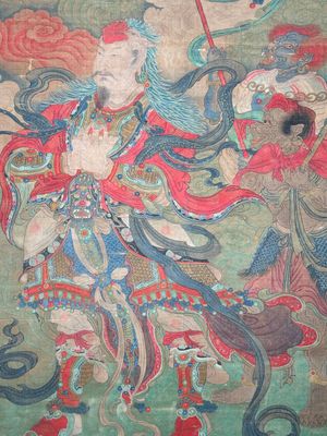 Chinese school: 'Great Heavenly King', ink and colour on silk, Ming or later — 照片 2