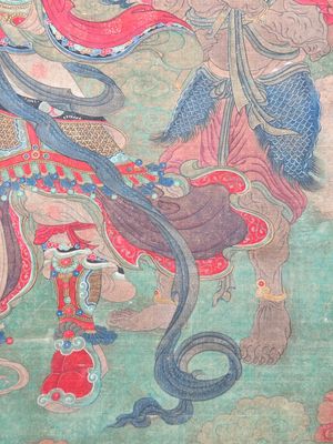 Chinese school: 'Great Heavenly King', ink and colour on silk, Ming or later — 照片 5