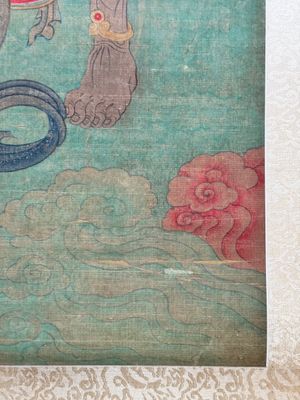 Chinese school: 'Great Heavenly King', ink and colour on silk, Ming or later — 照片 7