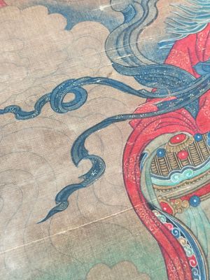 Chinese school: 'Great Heavenly King', ink and colour on silk, Ming or later — 照片 9