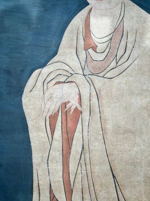 Chinese school: 'Guanyin', ink and colour on silk, Qing — 照片 3