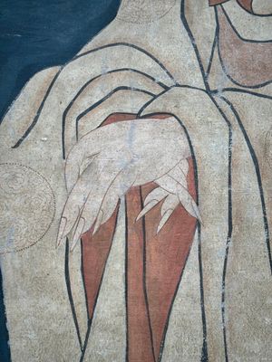 Chinese school: 'Guanyin', ink and colour on silk, Qing — 照片 8