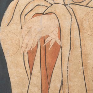 Chinese school: 'Guanyin', ink and colour on silk, Qing — 照片 5